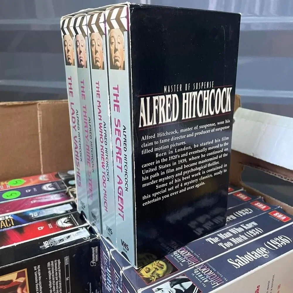 Alfred Hitchcock Master of Suspense VHS Box Set 4 VHS tapes
